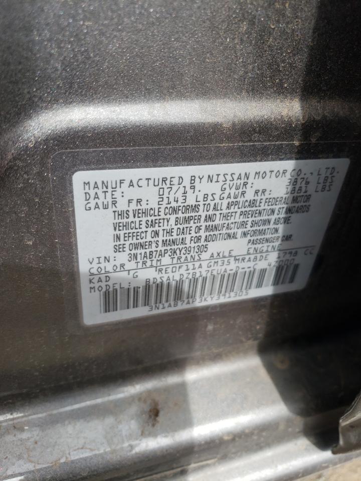 3N1AB7AP3KY391305 2019 Nissan Sentra S