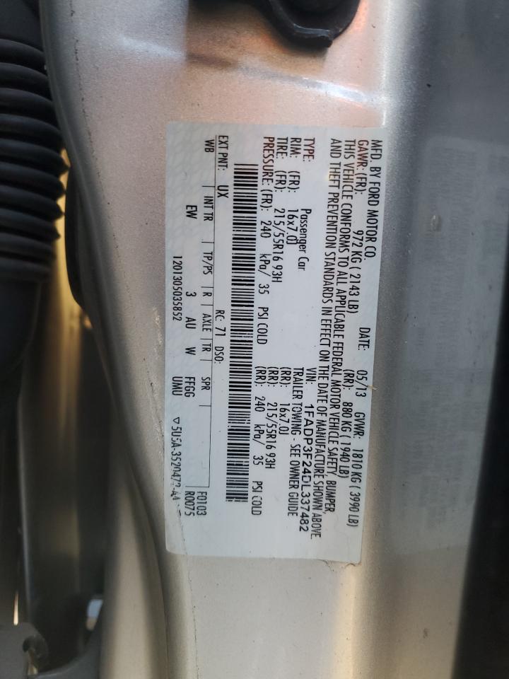 2013 Ford Focus Se VIN: 1FADP3F24DL337482 Lot: 68776033