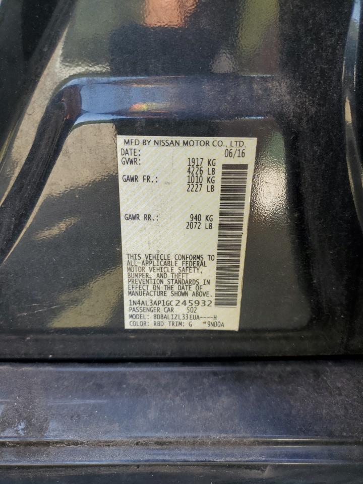 2016 Nissan Altima 2.5 VIN: 1N4AL3AP1GC245932 Lot: 69252633