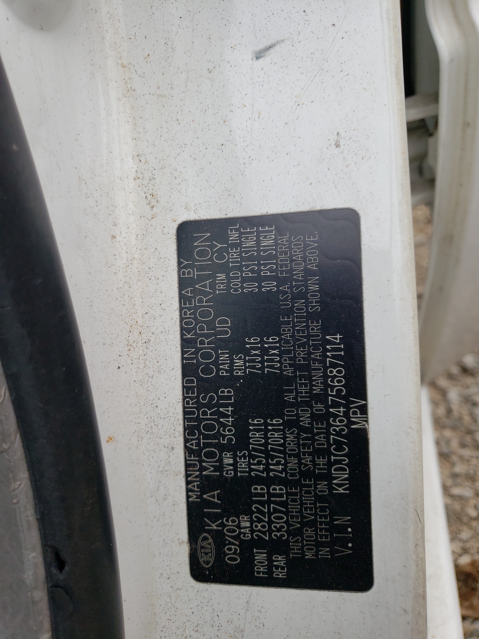 KNDJC736475687114 2007 Kia Sorento Ex