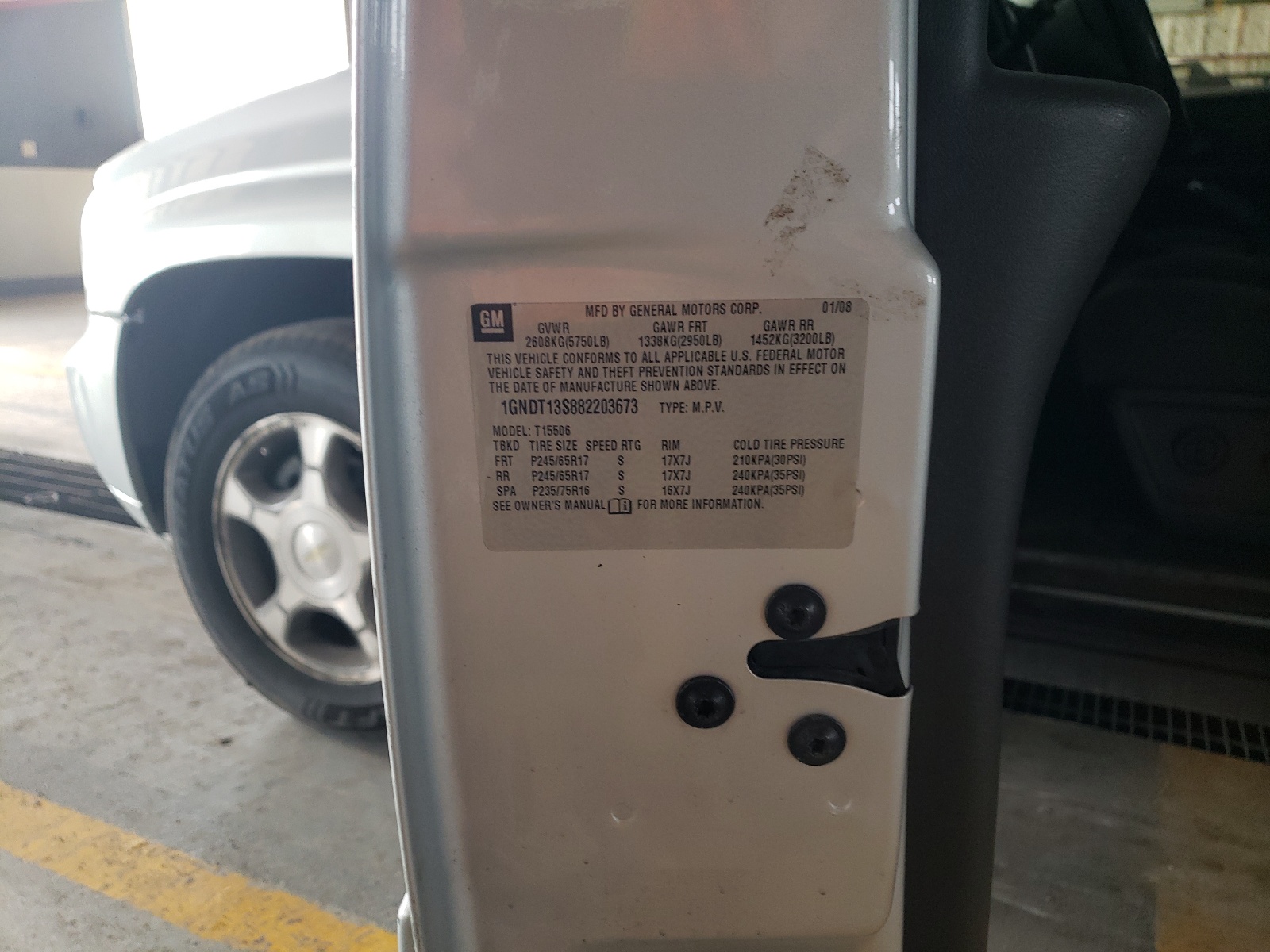 1GNDT13S882203673 2008 Chevrolet Trailblazer Ls