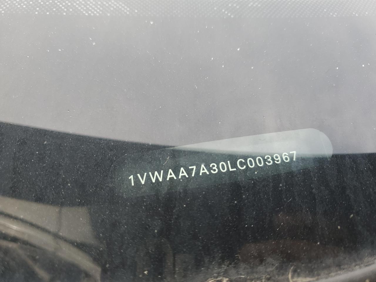 2020 Volkswagen Passat S VIN: 1VWAA7A30LC003967 Lot: 58669585