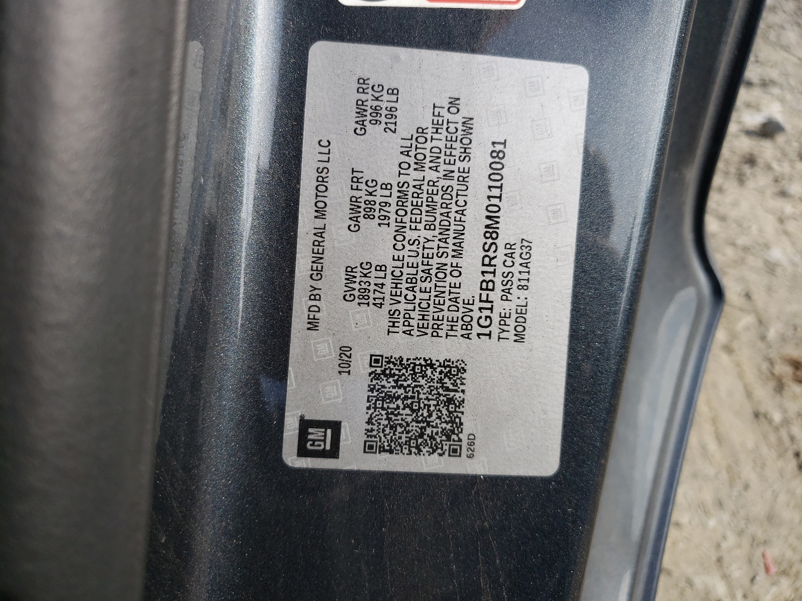 1G1FB1RS8M0110081 2021 Chevrolet Camaro Ls