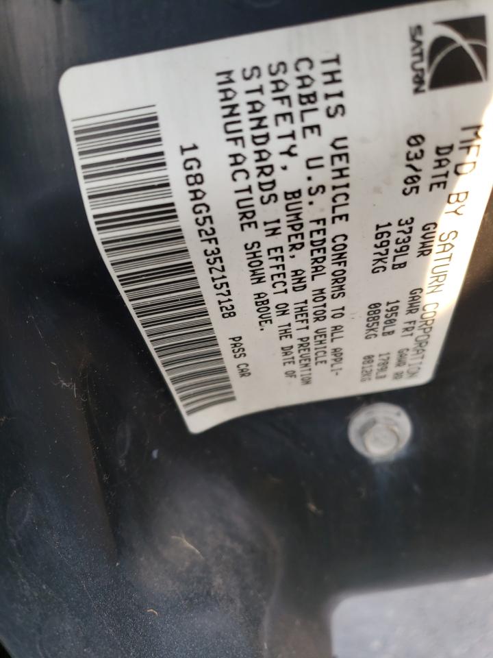 2005 Saturn Ion Level 1 VIN: 1G8AG52F35Z157128 Lot: 69263283
