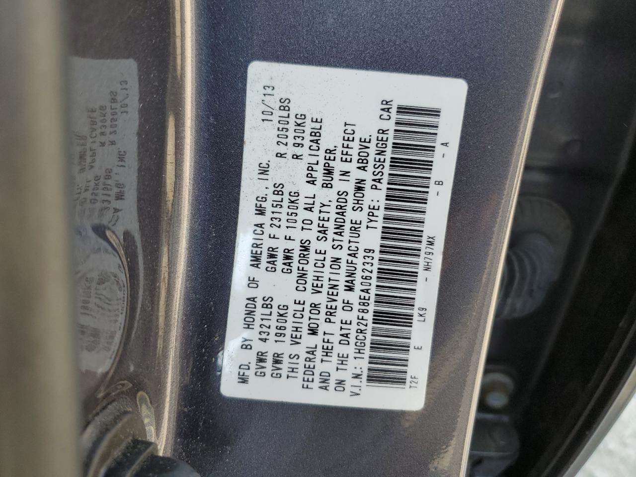 1HGCR2F88EA062339 2014 Honda Accord Exl