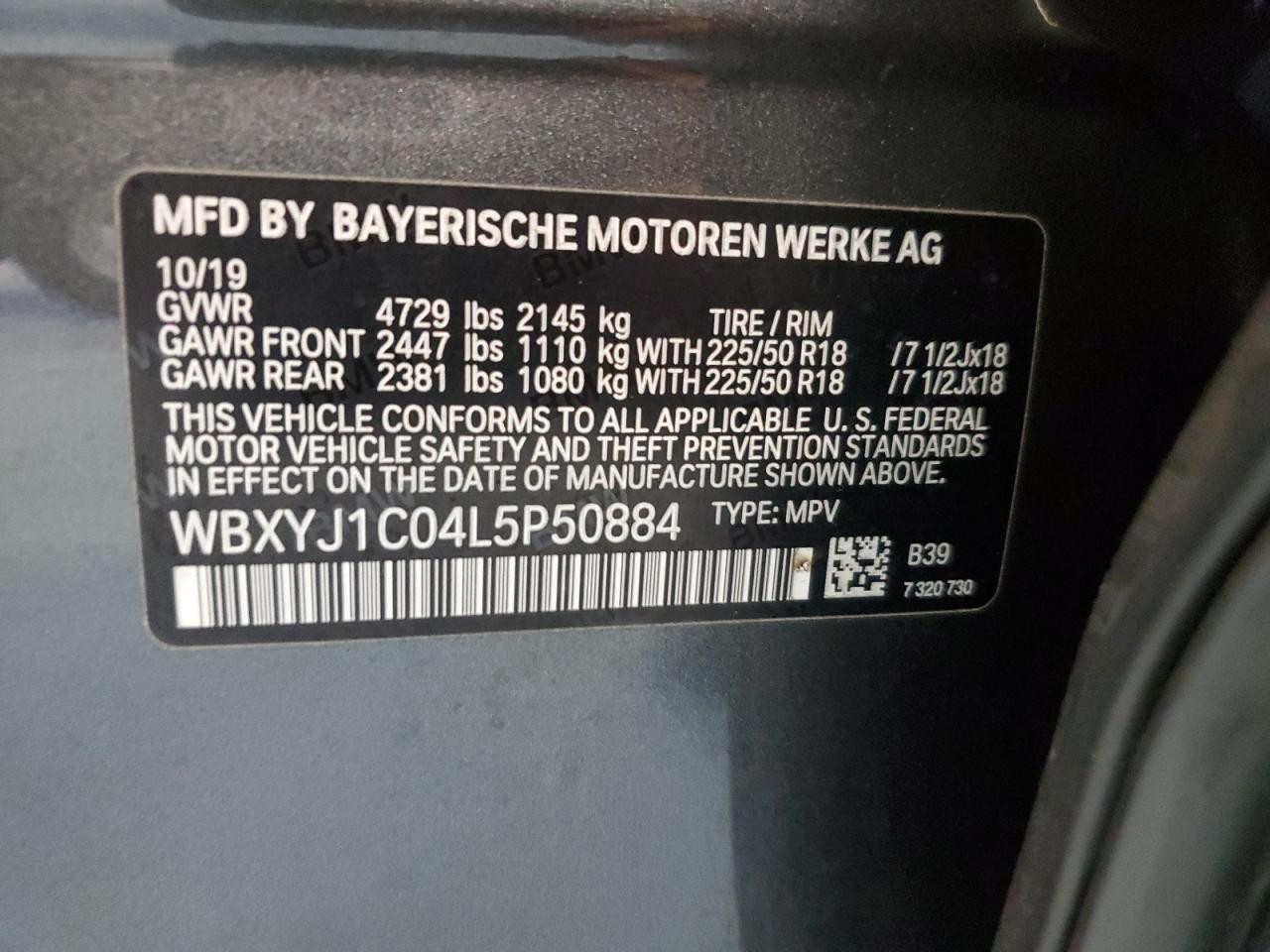 WBXYJ1C04L5P50884 2020 BMW X2 xDrive28I