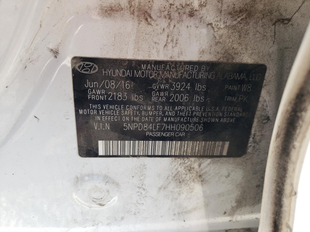 2017 Hyundai Elantra Se VIN: 5NPD84LF7HH090506 Lot: 71466034