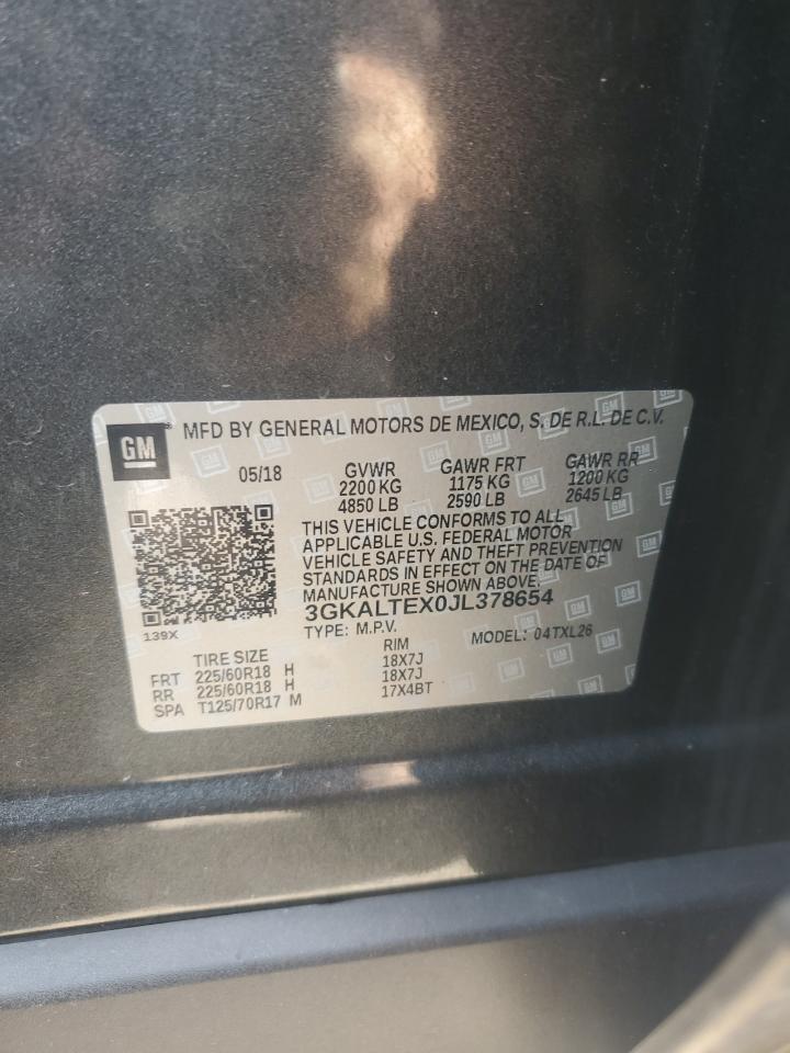 3GKALTEX0JL378654 2018 GMC Terrain Sle