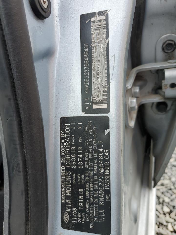 KNADE223796486416 2009 Kia Rio Base