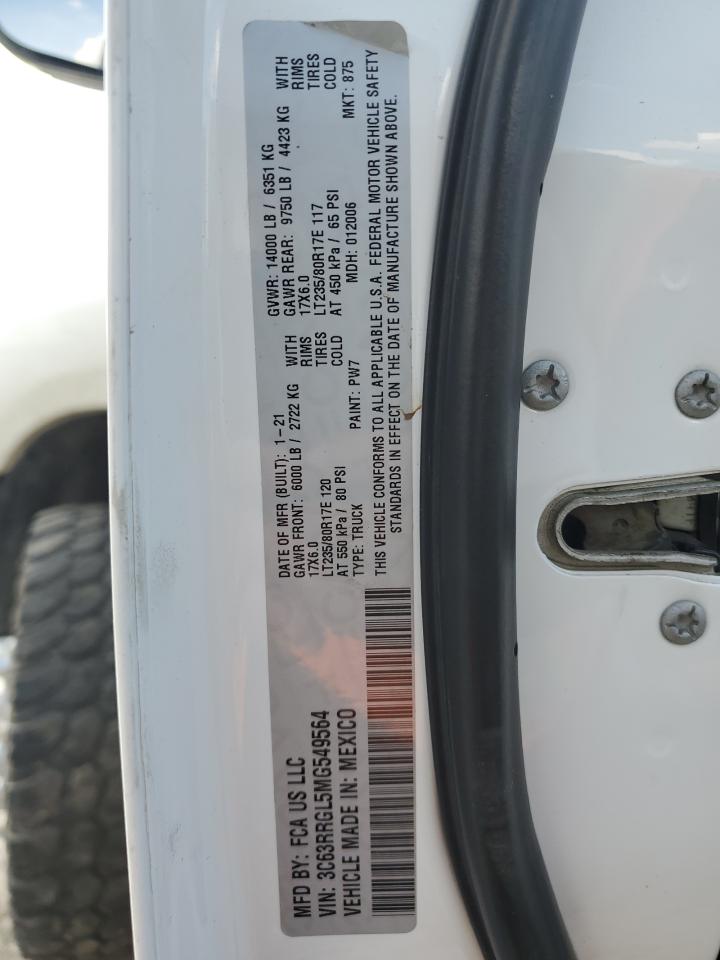 2021 Ram 3500 Tradesman VIN: 3C63RRGL5MG549564 Lot: 71804374