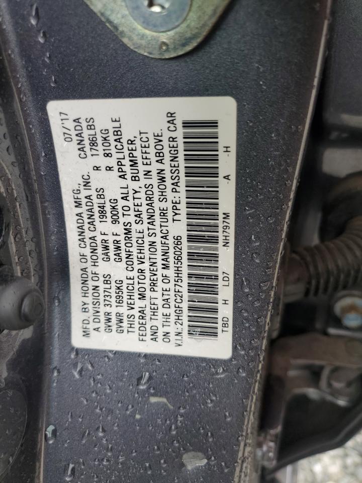 2HGFC2F75HH560266 2017 Honda Civic Ex 2HGFC2F75HH560266 2017 Honda Civic Ex
