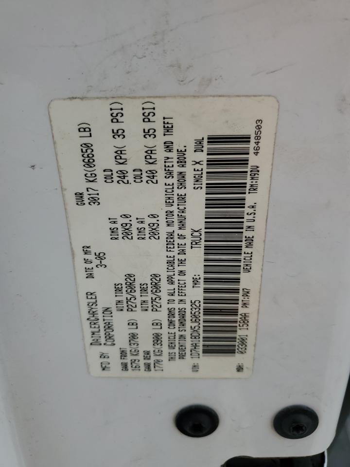 2005 Dodge Ram 1500 St VIN: 1D7HA18DX5J605325 Lot: 70783704