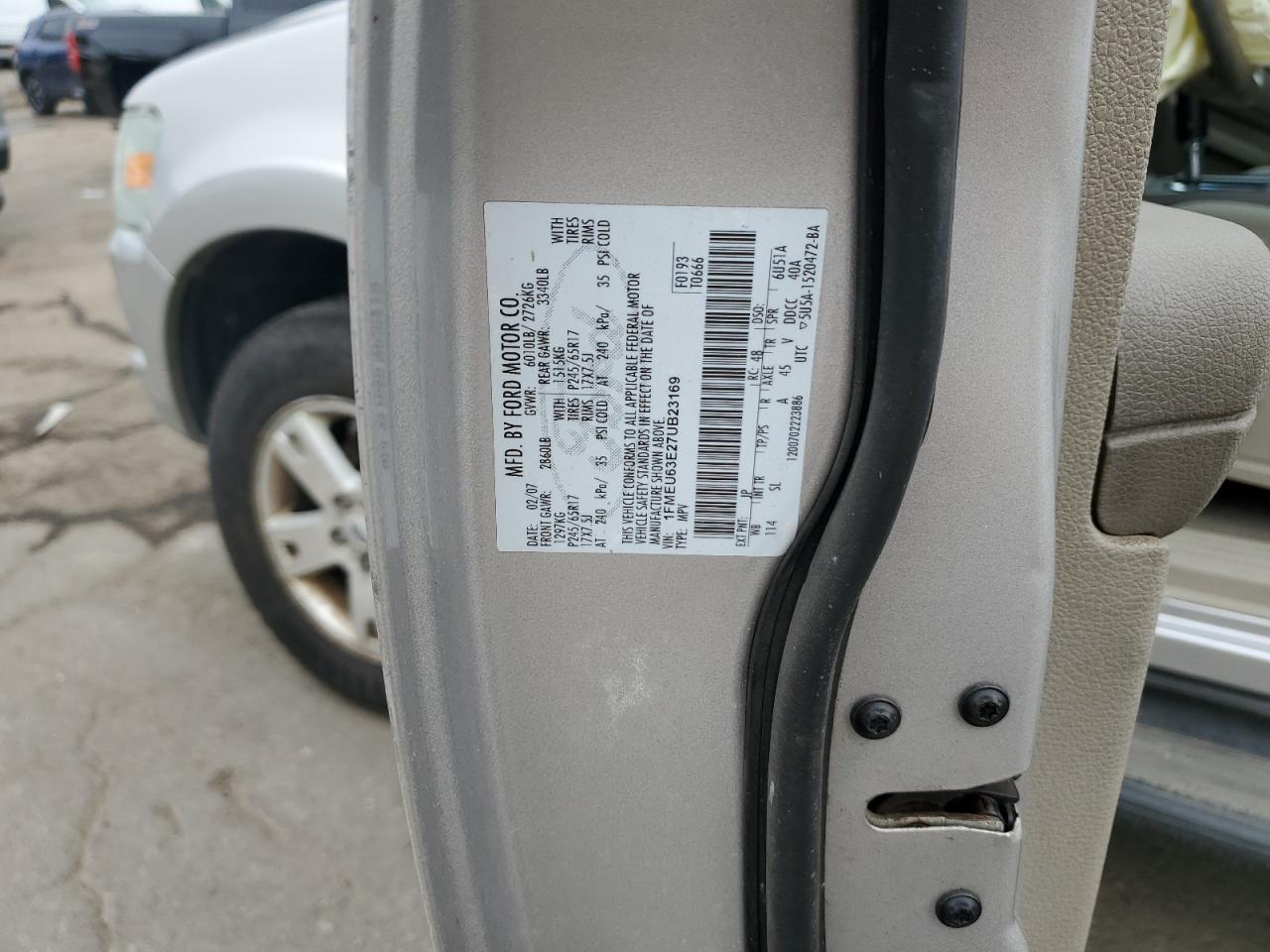 1FMEU63E27UB23169 2007 Ford Explorer Xlt