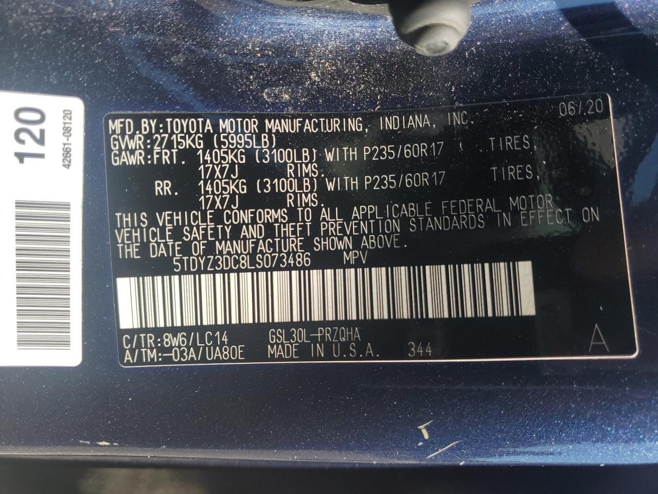 5TDYZ3DC8LS073486 2020 TOYOTA SIENNA - Image 13