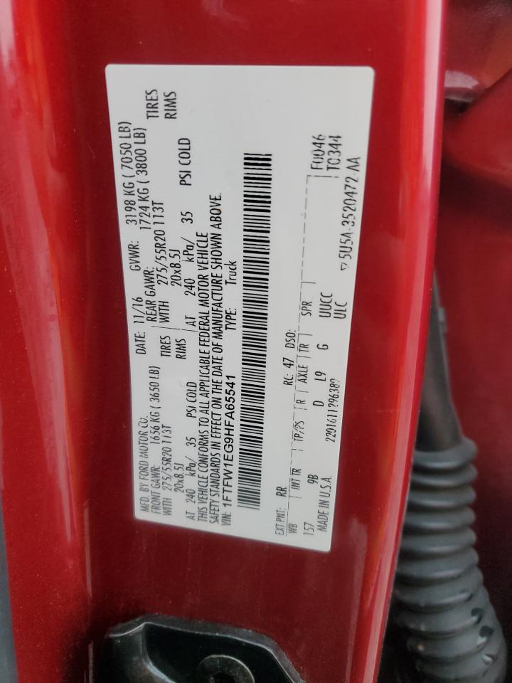 1FTFW1EG9HFA65541 2017 Ford F150 Supercrew