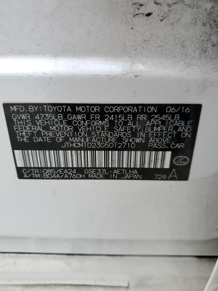 JTHCM1D23G5012710 2016 Lexus Is 300