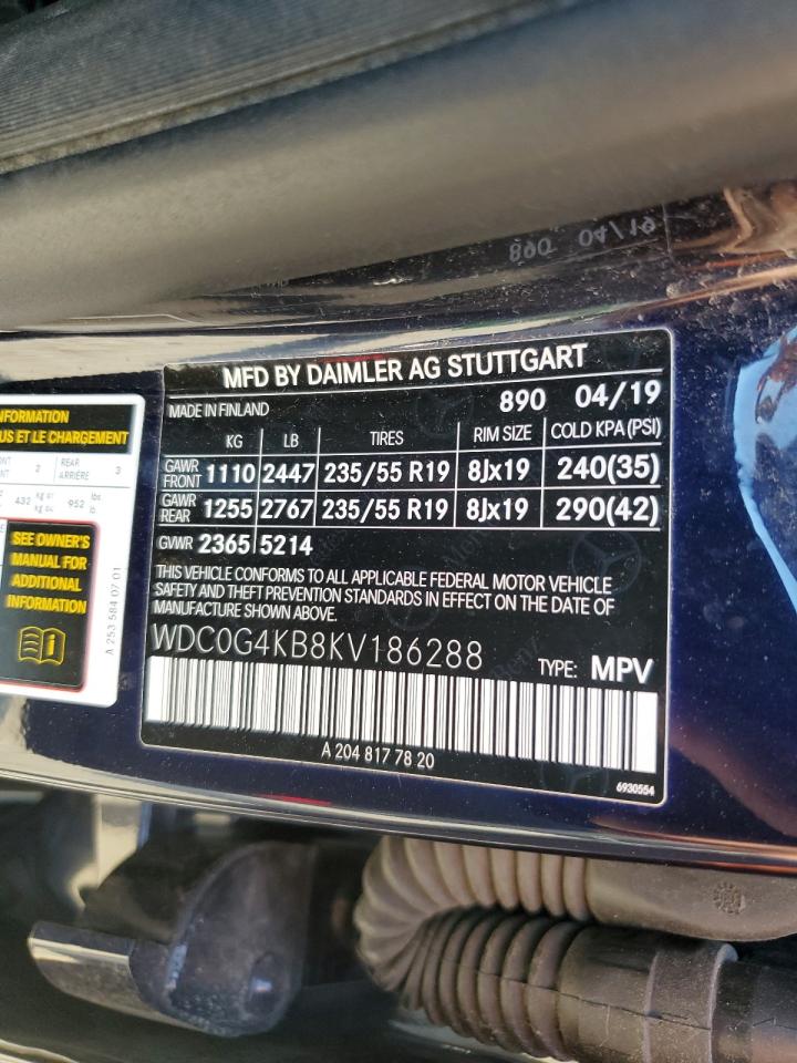 WDC0G4KB8KV186288 2019 Mercedes-Benz Glc 300 4Matic