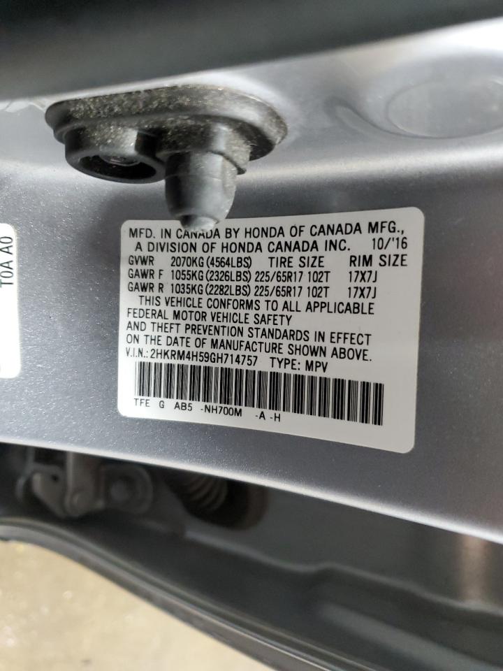 2016 Honda Cr-V Ex VIN: 2HKRM4H59GH714757 Lot: 72987544