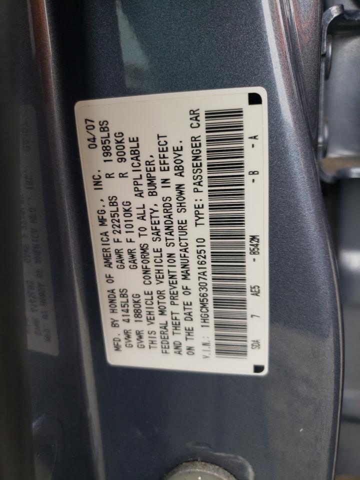 1HGCM56307A162510 2007 Honda Accord Se