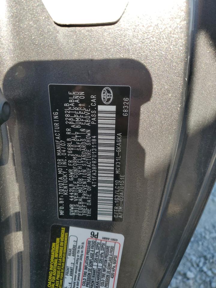 2007 Toyota Camry Solara Se VIN: 4T1FA38P87U131184 Lot: 72045824