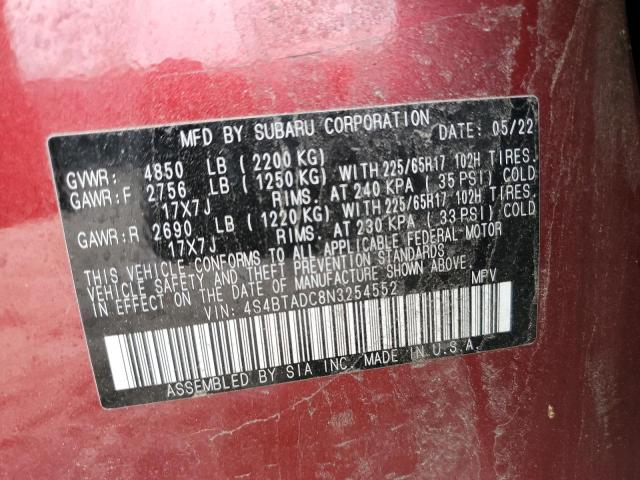 4S4BTADC8N3254552 Subaru Outback PR 13