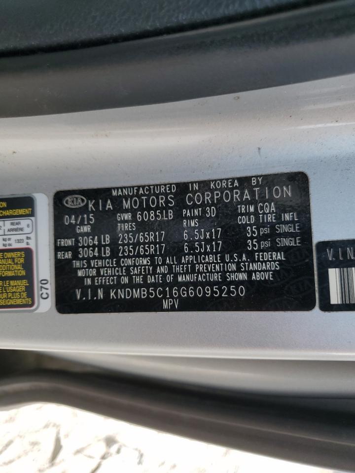 KNDMB5C16G6095250 2016 Kia Sedona Lx