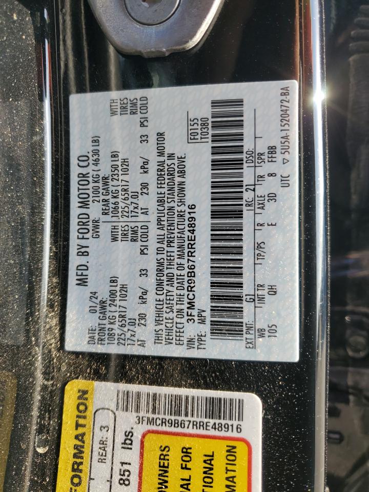 Auction sale of the 2024 FORD BRONCO , vin: 3FMCR9B67RRE48916, lot number: 68291864