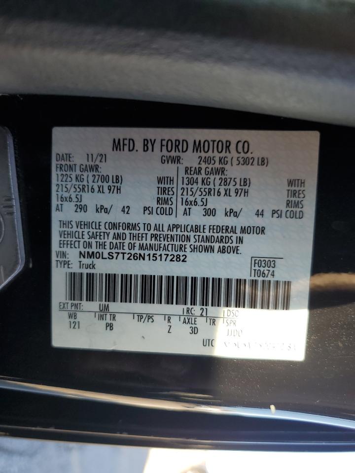 NM0LS7T26N1517282 2022 Ford Transit Connect Xlt