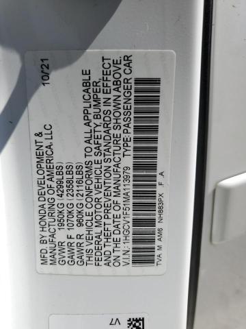 1HGCV1F51MA113979 Honda Accord EXL 13