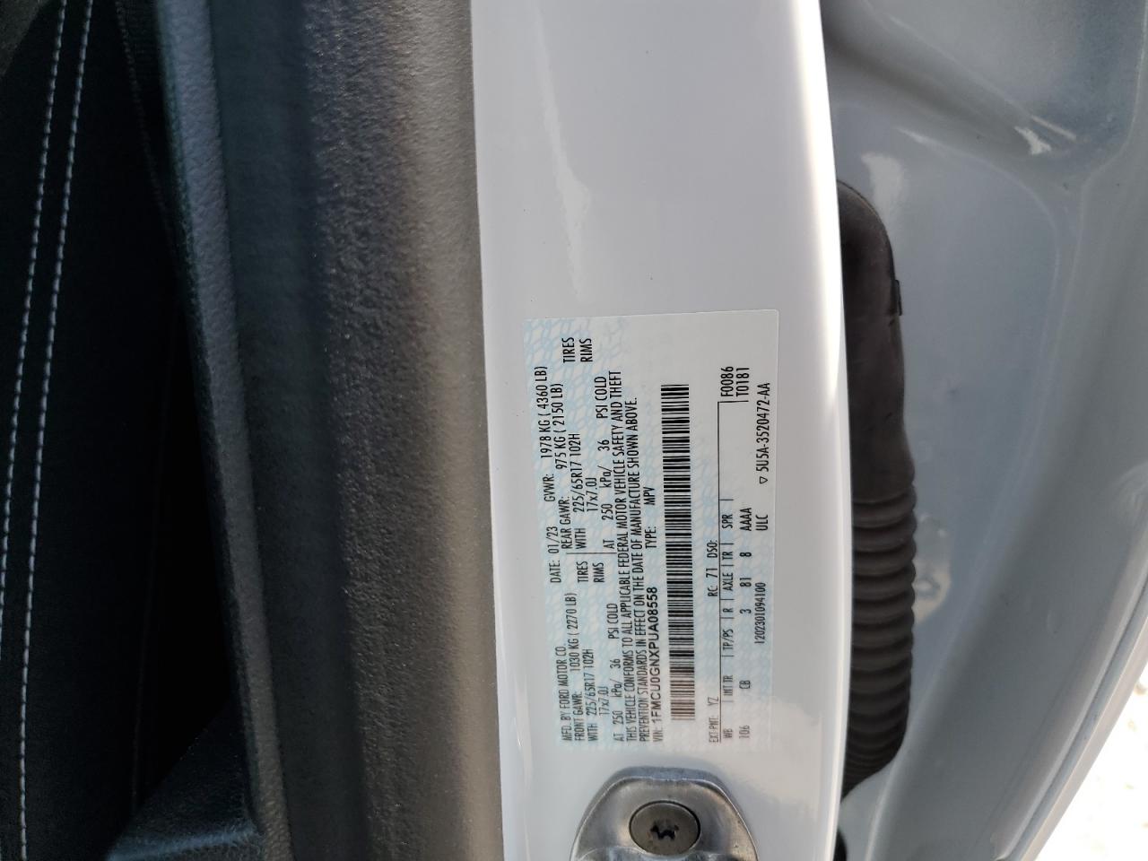 1FMCU0GNXPUA08558 2023 Ford Escape Active