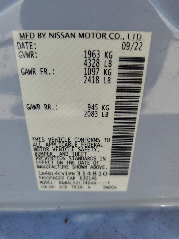 1N4BL4CV1PN314810 2023 Nissan Altima Sr