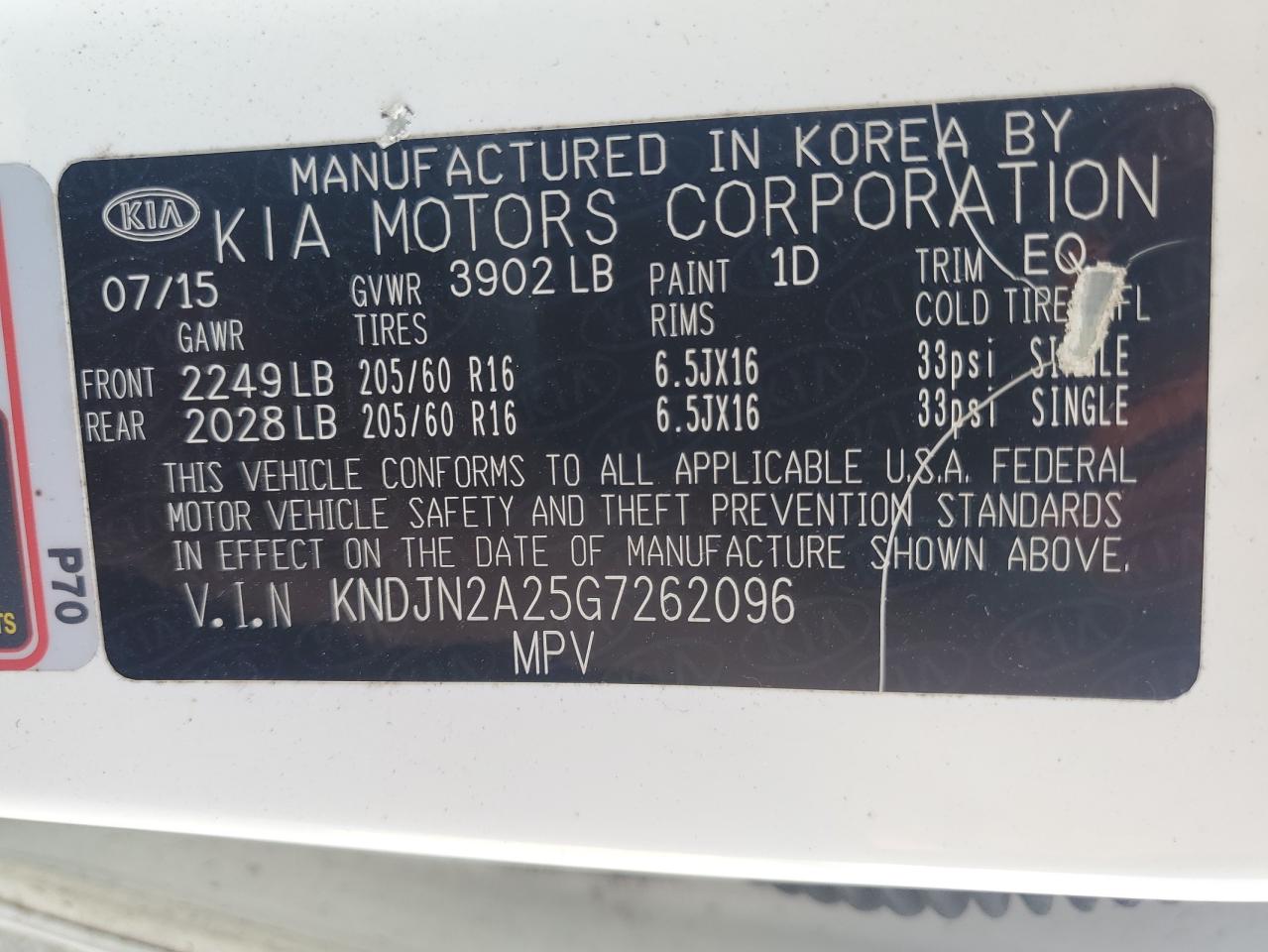 KNDJN2A25G7262096 2016 Kia Soul