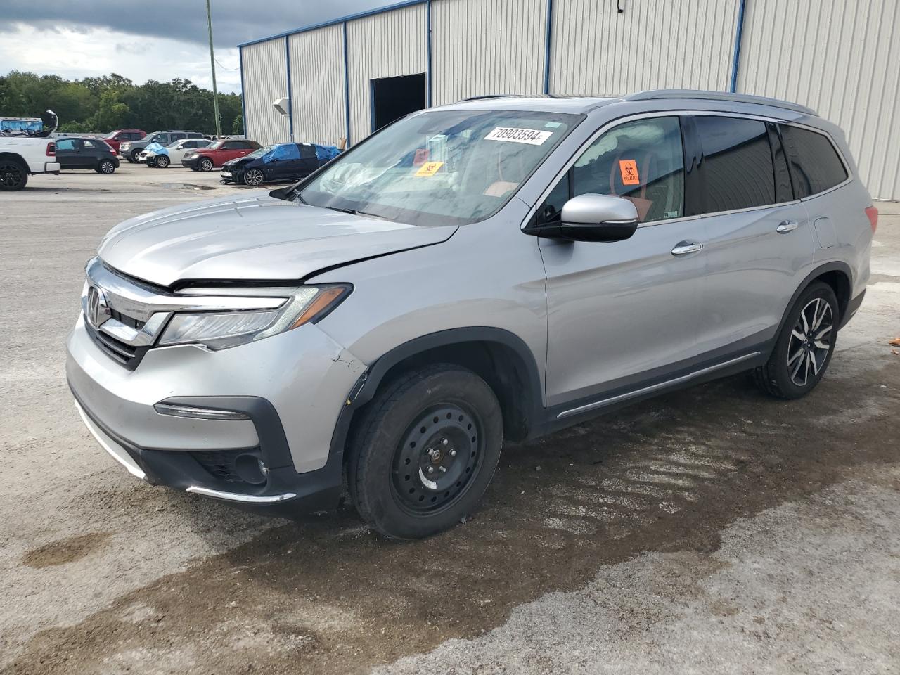 2021 Honda Pilot Touring VIN: 5FNYF5H92MB033378 Lot: 70903594