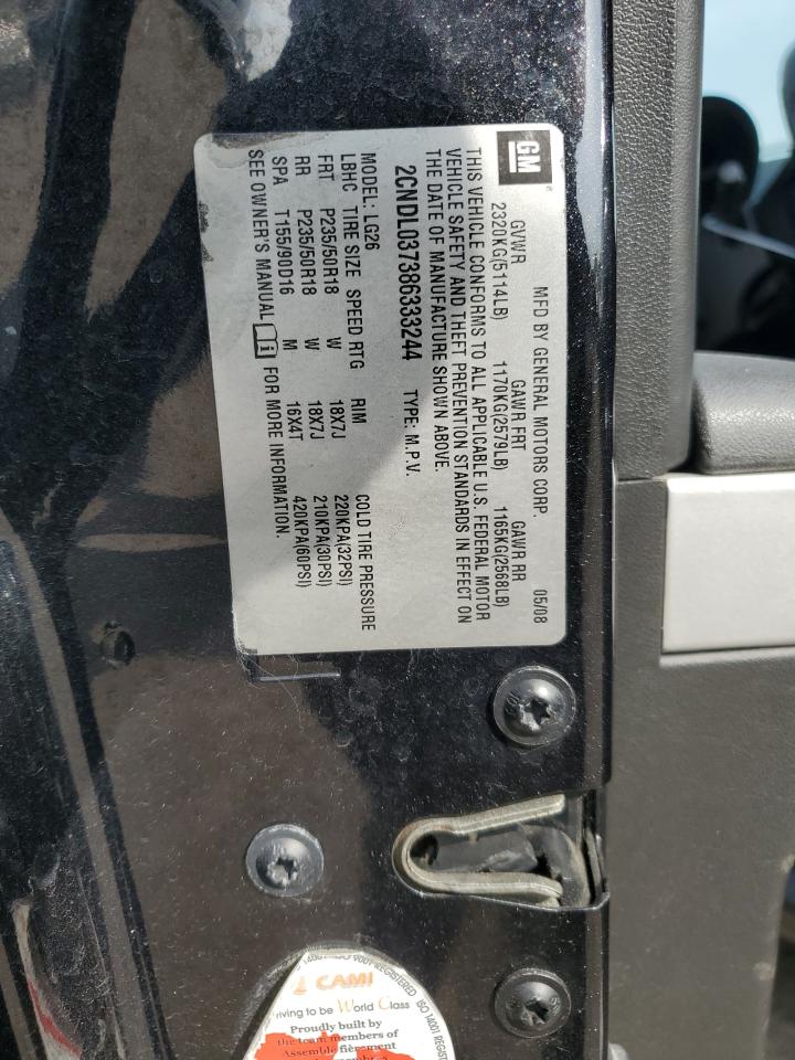 2CNDL037386333244 2008 Chevrolet Equinox Sport