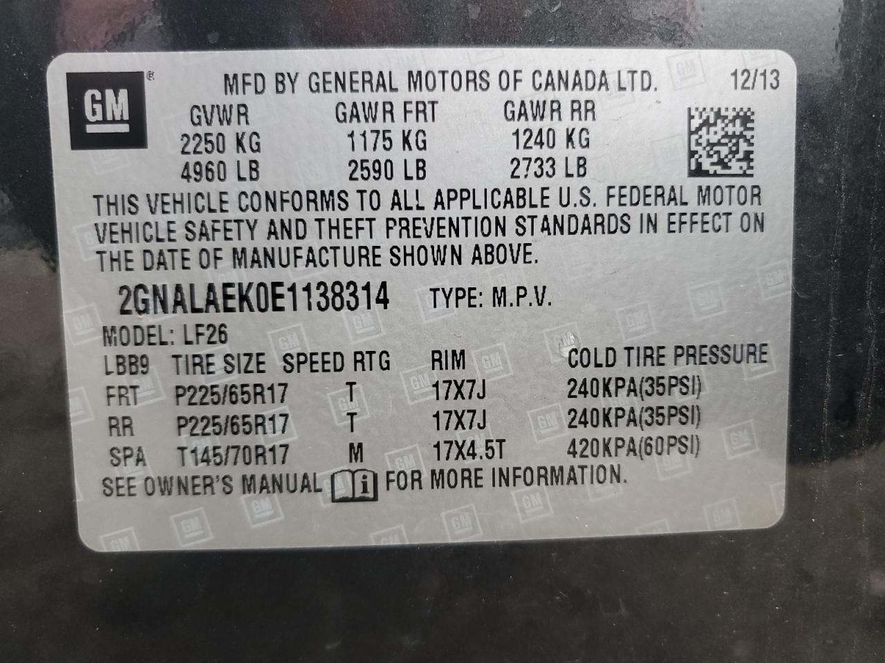 2014 Chevrolet Equinox - Image 13