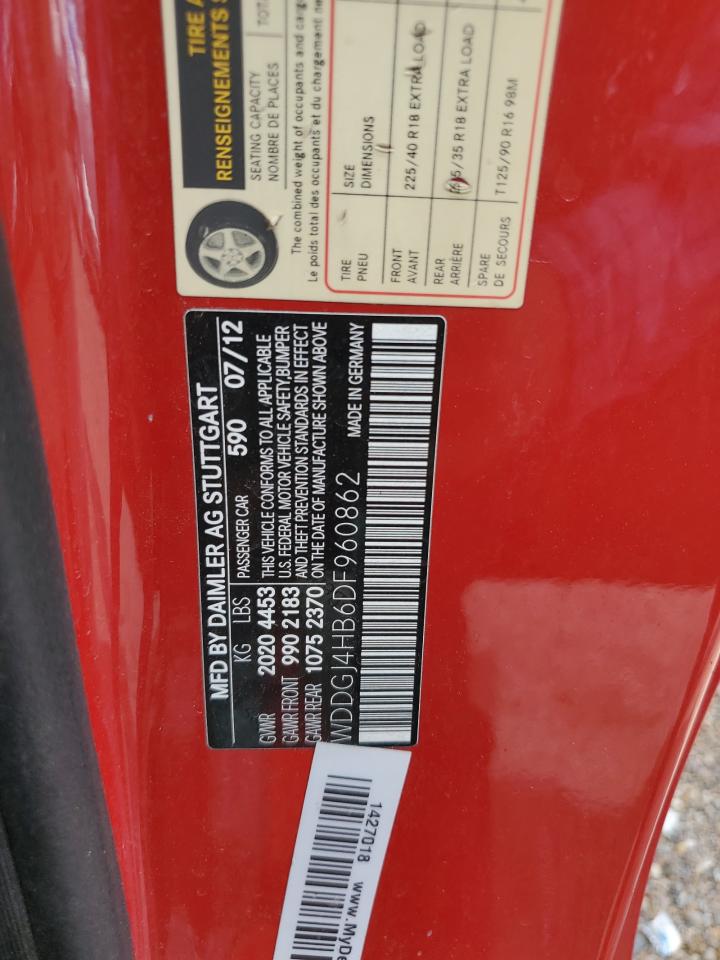 2013 Mercedes-Benz C 250 VIN: WDDGJ4HB6DF960862 Lot: 71003914