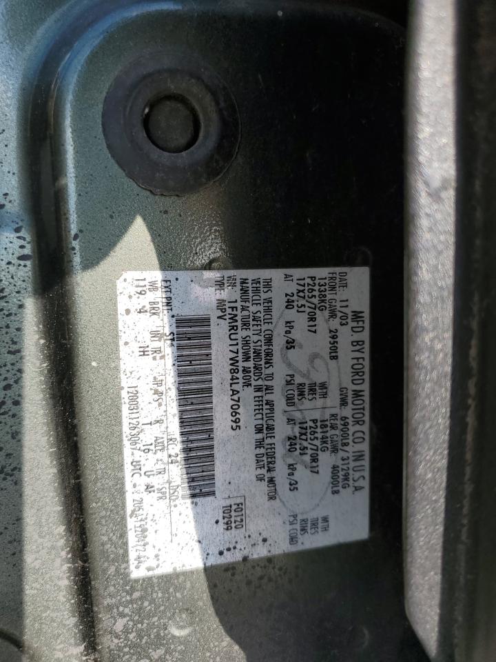 1FMRU17W84LA70695 2004 Ford Expedition Eddie Bauer