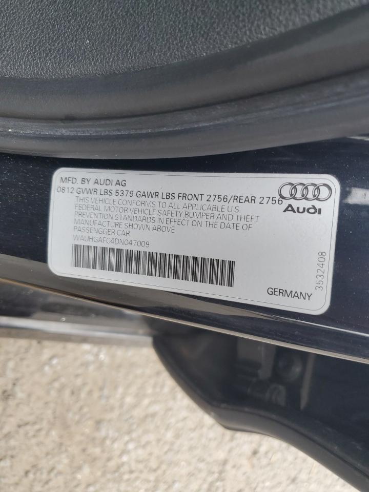 2013 Audi A6 Prestige VIN: WAUHGAFC4DN047009 Lot: 72720074