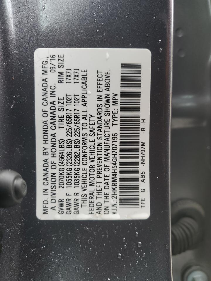 2HKRM4H54GH707196 2016 Honda Cr-V Ex