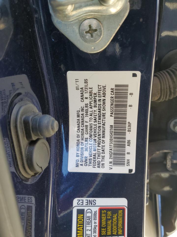 2HGFA1F50BH543168 2011 Honda Civic Lx