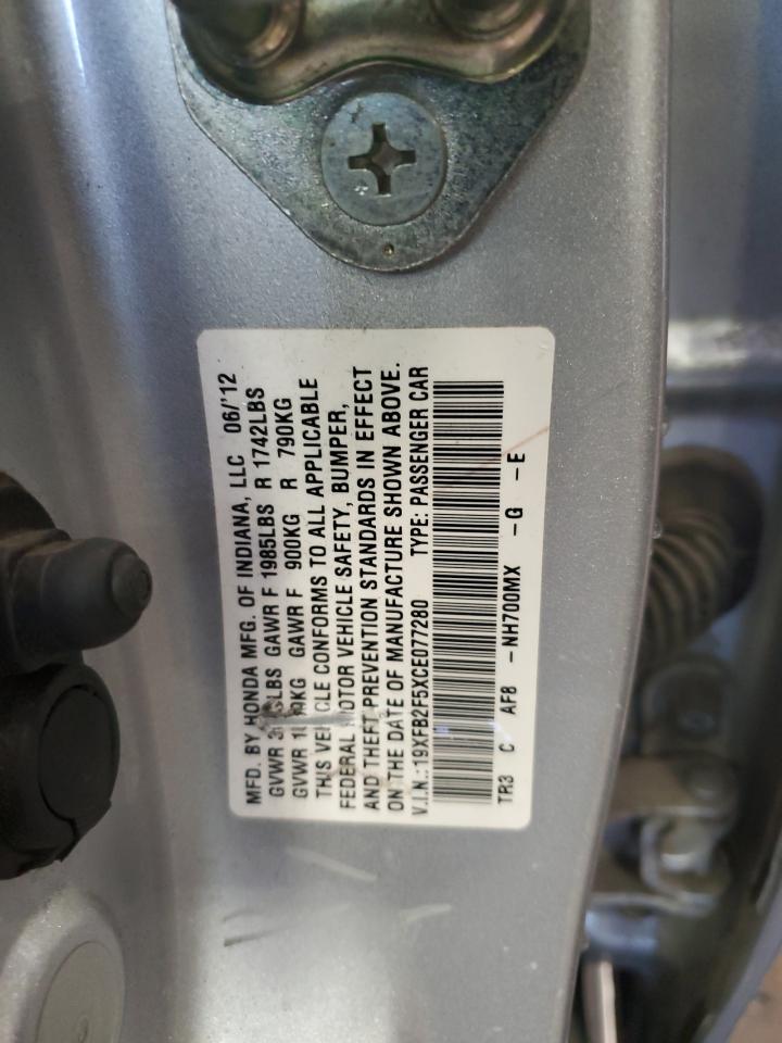 19XFB2F5XCE077280 2012 Honda Civic Lx