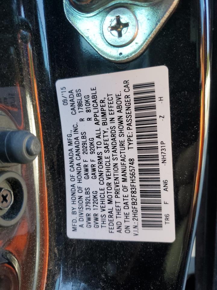 2HGFB2F83FH565748 2015 HONDA CIVIC - Image 14