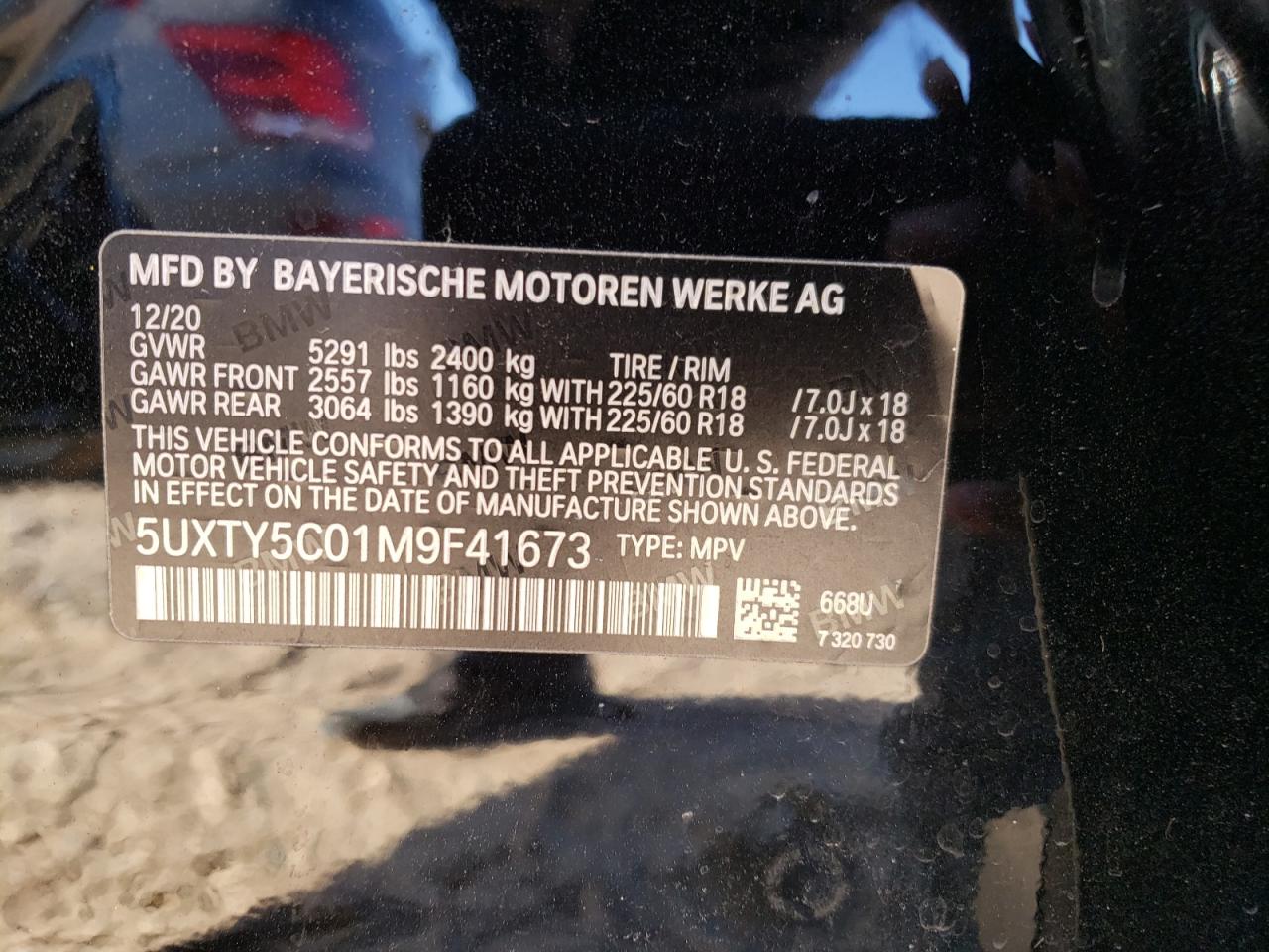 5UXTY5C01M9F41673 2021 BMW X3 - Image 13