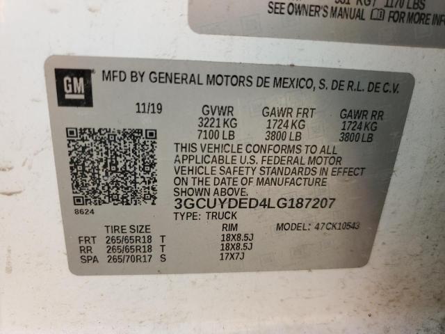 3GCUYDED4LG187207 Chevrolet All Models SILVERADO 12