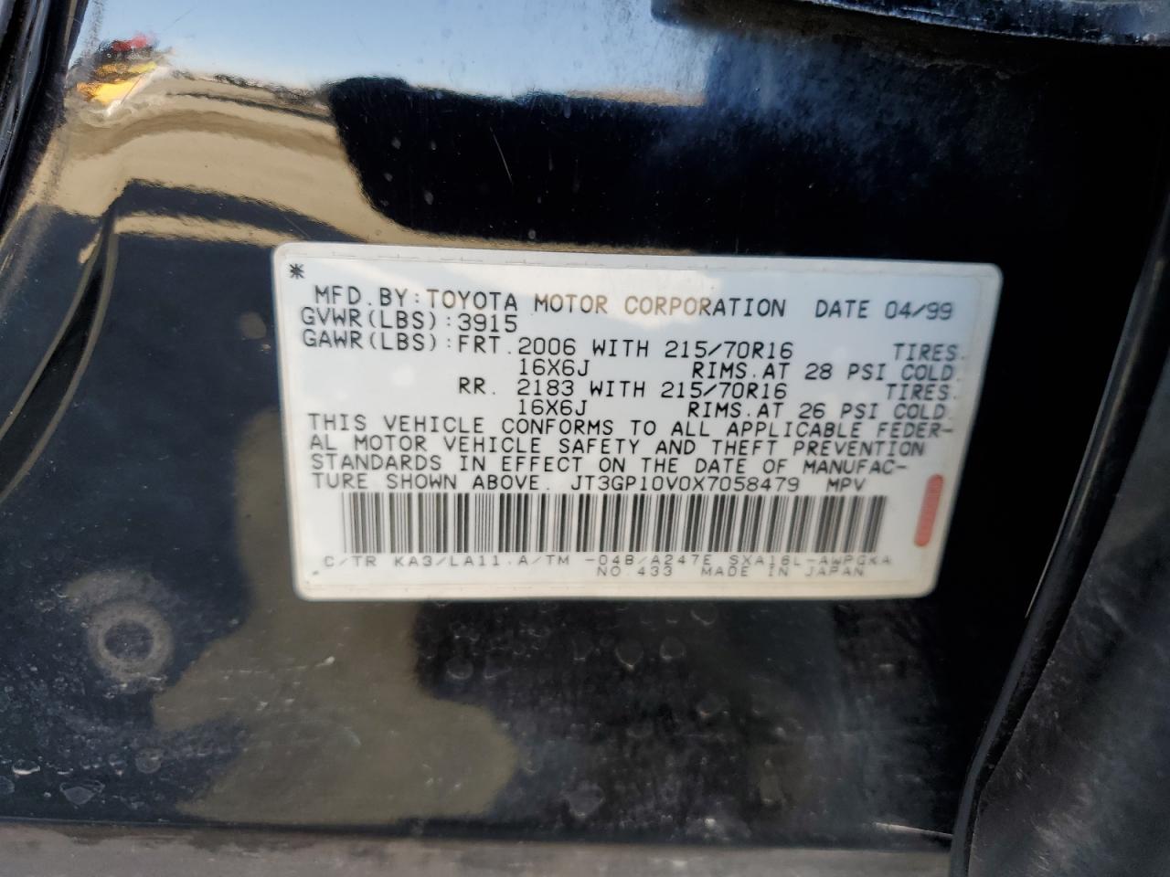 JT3GP10V0X7058479 1999 Toyota Rav4