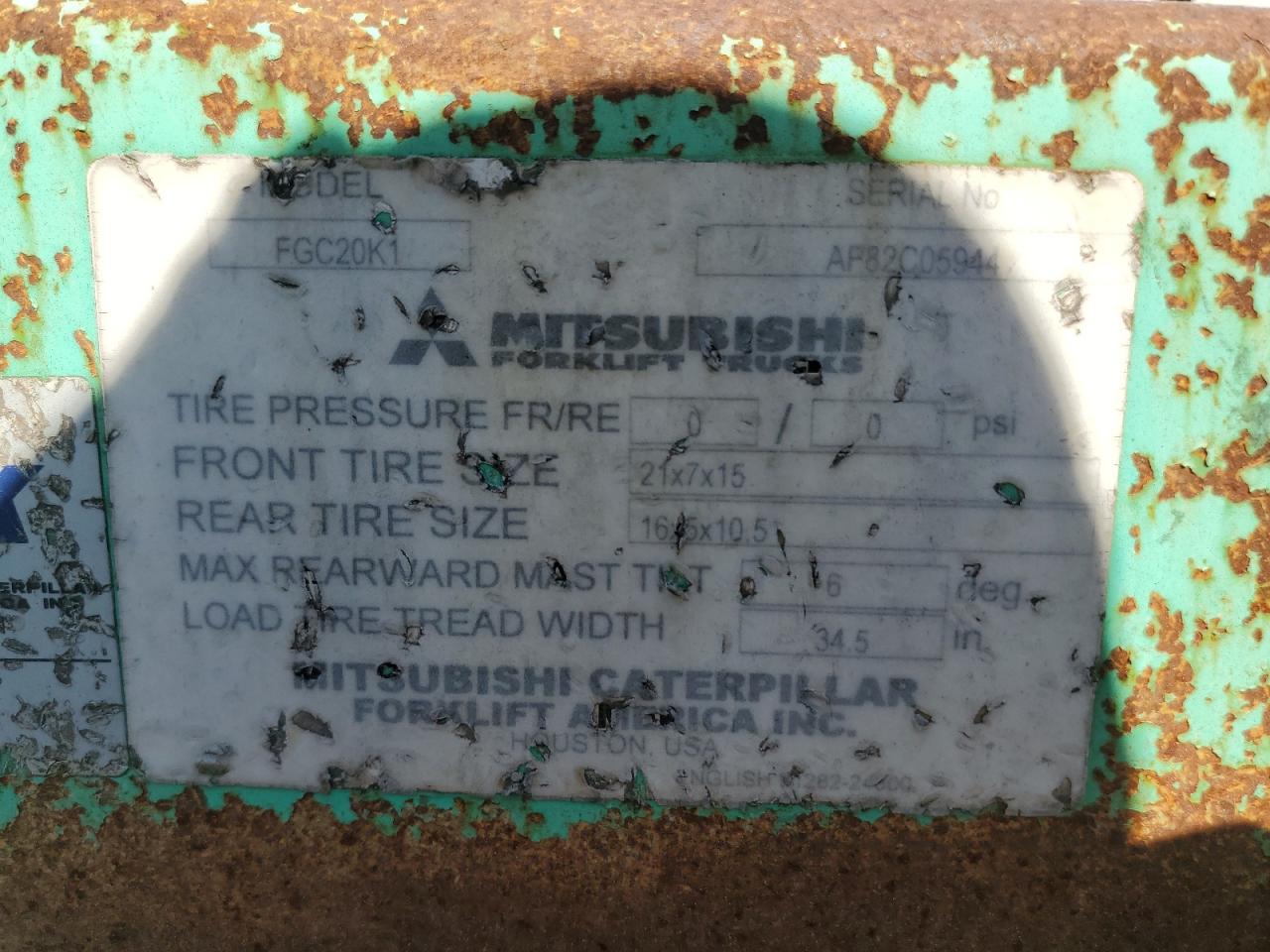 AF82C05944 2003 Mitsubishi Forklift