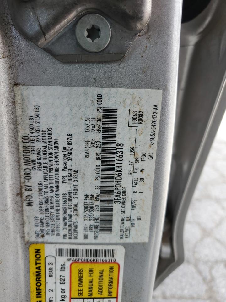 3FA6P0HD6KR166318 2019 FORD FUSION - Image 14