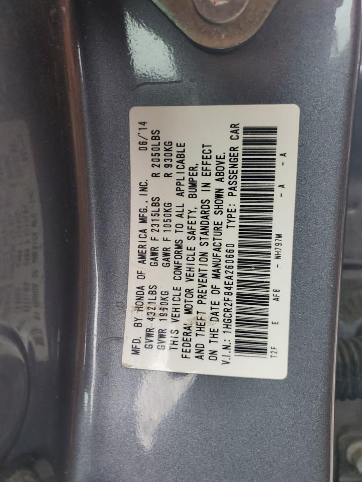 1HGCR2F84EA260660 2014 Honda Accord Exl