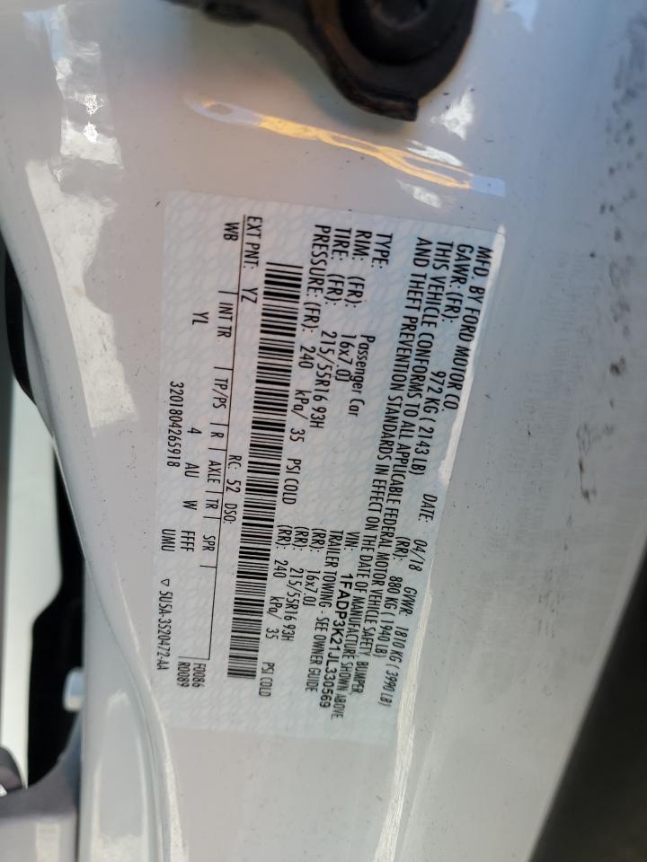 1FADP3K21JL330569 2018 Ford Focus Se