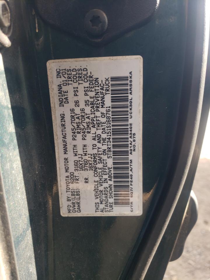 5TBRT34151S168761 2001 Toyota Tundra Access Cab